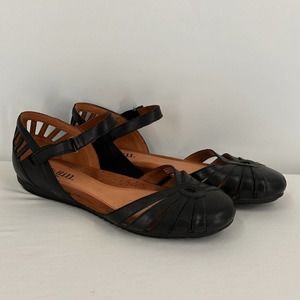 Cobb Hill by New Balance Black Leather Irene Mary Jane Flats Size 10